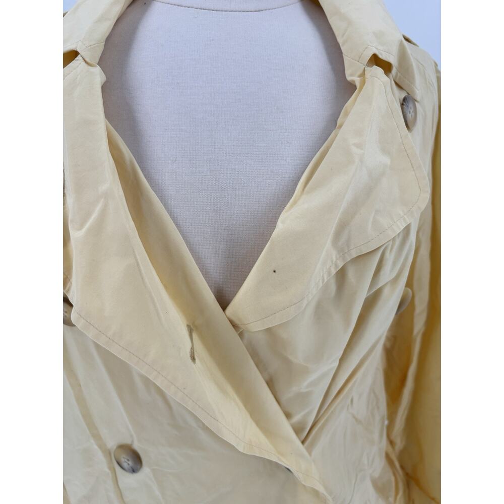 Vintage Burberry Prorsum Collection Trench Rain Coat Womens 8 Butter Yellow Belt - Picture 5 of 16